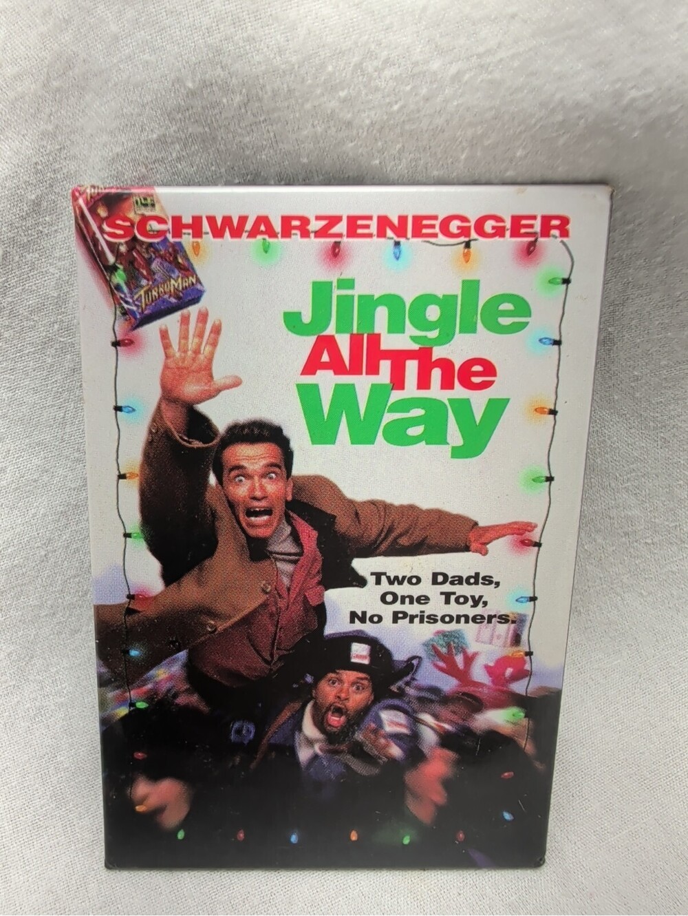 VINTAGE PROMO PINBACK BUTTON MOVIE - JINGLE ALL THE WAY
